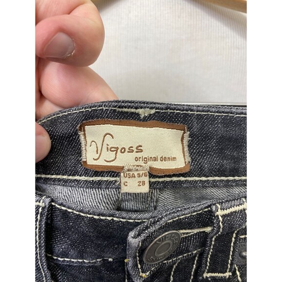 Vigoss Original Women's Jean's Black Denim Flare Cut Size 5 / 6 X 32 - Picture 6 of 7